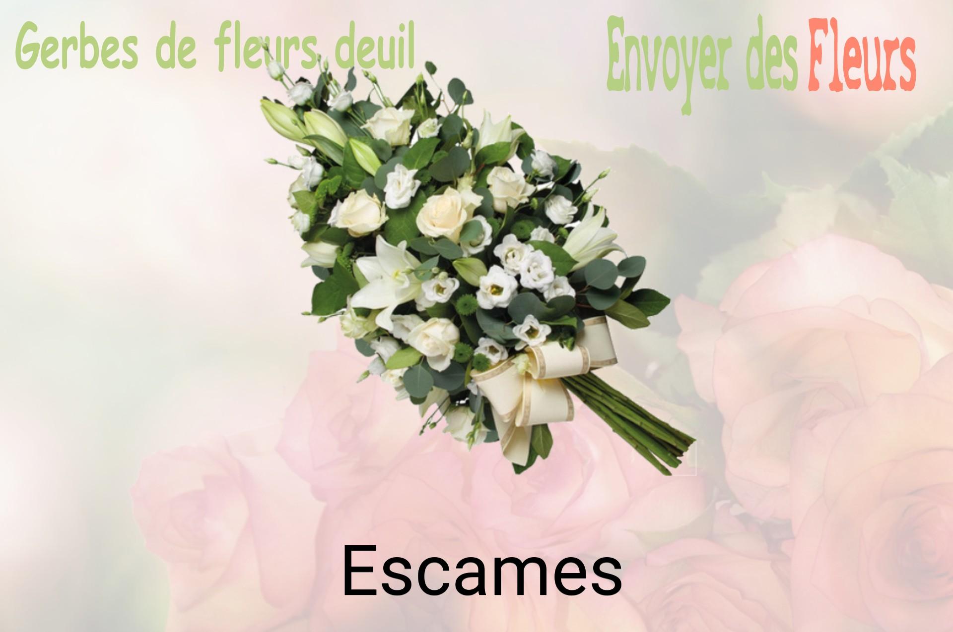 Gerbe de fleurs de deuil livrée à Escames